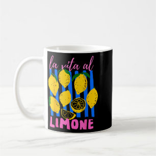 La Vita Al Limone Funny Italian Lemon Fruit Summer Coffee Mug