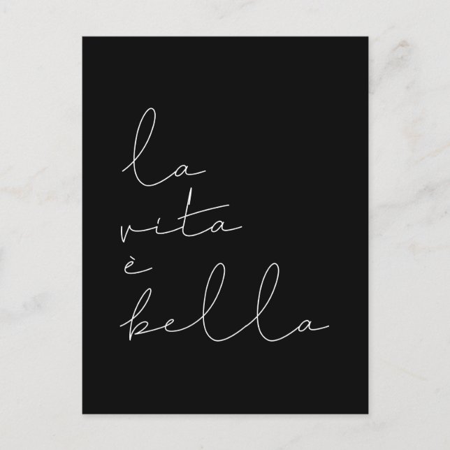 La vita è bella postcard (Front)