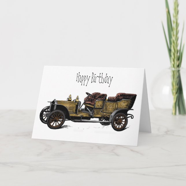 La voiture de grand-père Bonne carte d'anniversair (Devant)