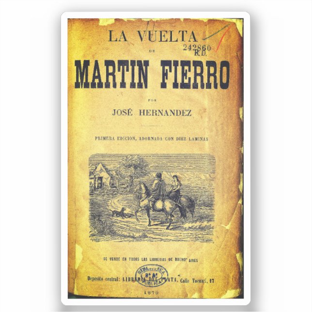 La Vuelta de Martín Fierro (Cover, 1879 first ed.) (Front)