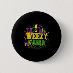 La weezy ana carnival new orleans mardi gras fleur 2 inch round button