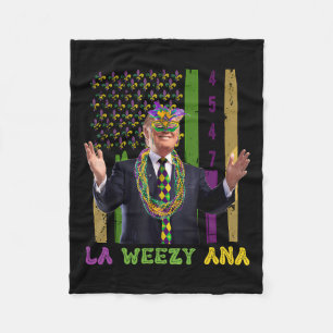 La Weezy Ana Funny Mardi Gras 2025 Fleece Blanket
