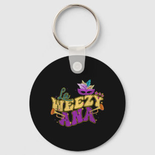 La Weezy Ana Groovy Mardi Gras Louisiana Men Women Keychain