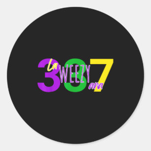 La Weezy Ana Louisiana Mardi Gras 337 New Orleans  Classic Round Sticker