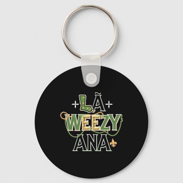 La Weezy Ana Mardi Gras  Keychain (Front)