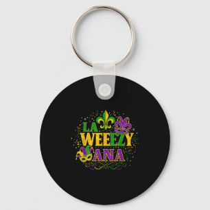 La Weezy Ana Mardi Gras Louisiana Carnival Keychain