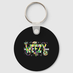La Weezy Ana Mardi Gras Louisiana Fat Tuesday Men Keychain