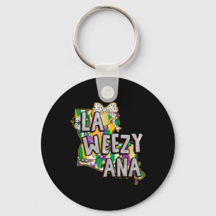 La Weezy Ana Mardi Gras Louisiana Fat Tuesdays Lou Keychain