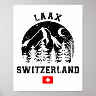 Laax Switzerland Ski Resort Alps Alpine Skiing Swi Poster