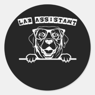 Lab Assistant Labrador Lover Labrador Retriever Do Classic Round Sticker
