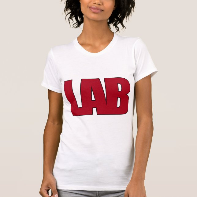 LAB BIG RED LETTERS LABORATORY T-Shirt (Front)