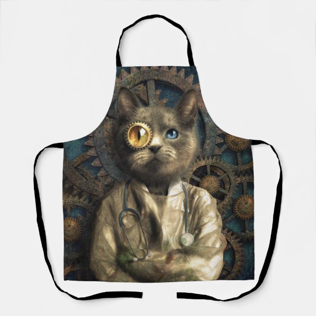 Lab Cat All-Over Print Apron (Front)