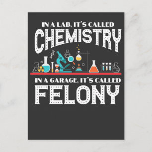Lab Chemistry Teacher Garage Felony Crime Chemist Postcard