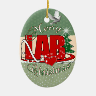 LAB CHRISTMAS LABORATORY CERAMIC ORNAMENT