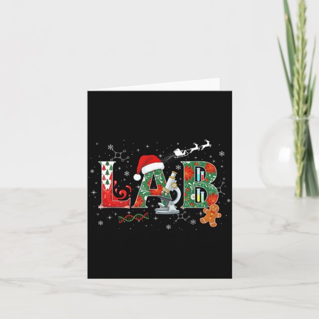 Lab Christmas Laboratory Technician Science Xmas S Card (Front)