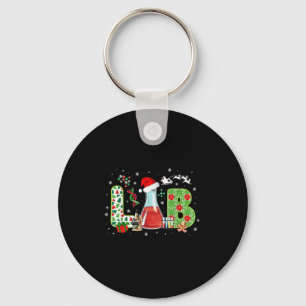 Lab Christmas Laboratory Technician Science Xmas S Keychain