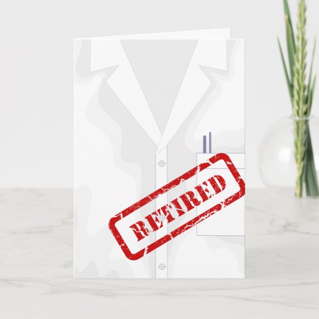 Lab Coat Jacket Retired Custom Greeting Card (Front)