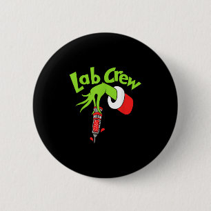 Lab Crew Merry Christmas Laboratory Tech Nurse Xma 2 Inch Round Button