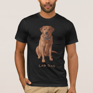 Lab Dad Fox Red Yellow Labrador Retriever Dog T-Shirt