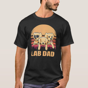 Lab Dad Yellow Labrador Retriever Vintage Dog Retr T-Shirt