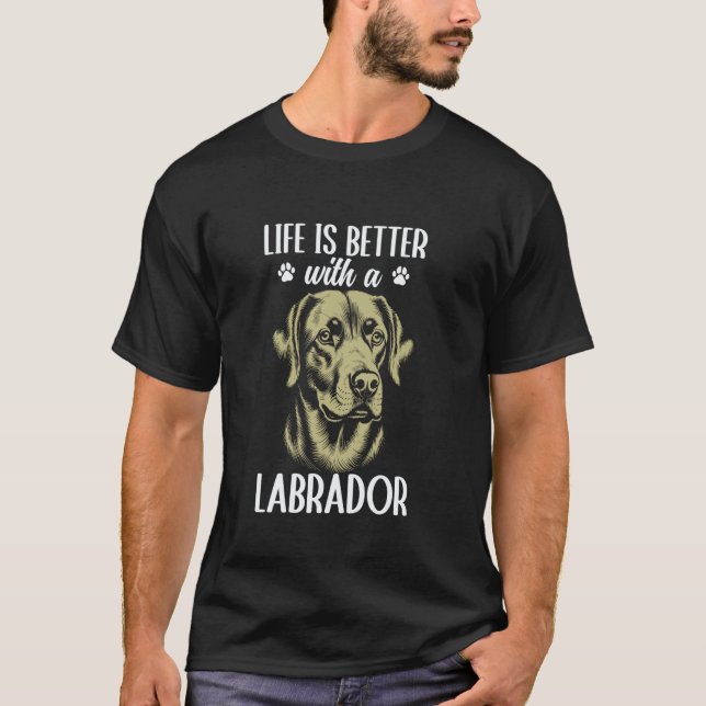 Lab Dog Labrador Retriever T-Shirt (Front)