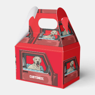 Lab Dog Riding Shotgun Thunder_Cove Favor Box