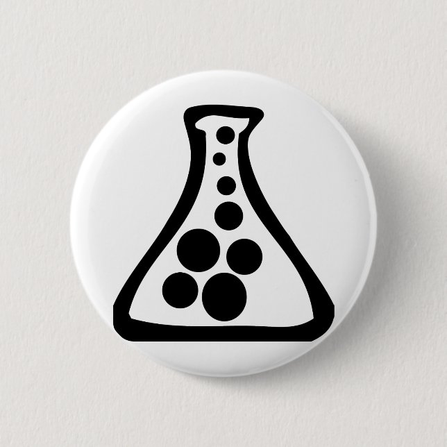lab flask 2 inch round button (Front)