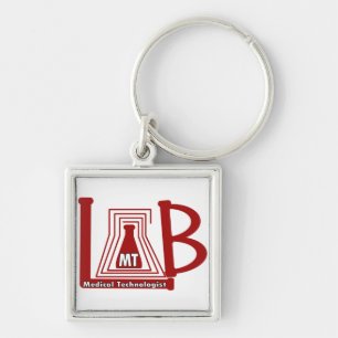 LAB FLASK LOGO MT - MEDICAL TECHNOLOGIST KEYCHAIN