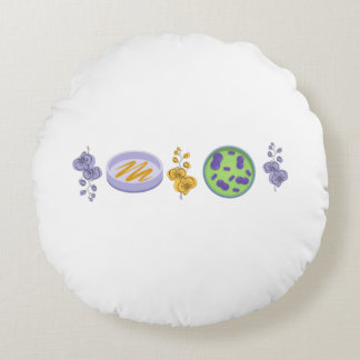 Lab Glassware and Flowers 2022 Round Pillow