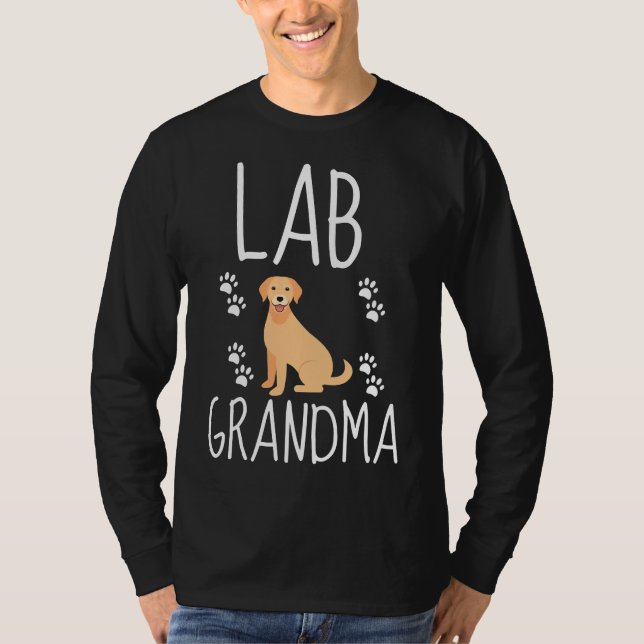 Lab Grandma Vector Labrador Retriever T-Shirt (Front)