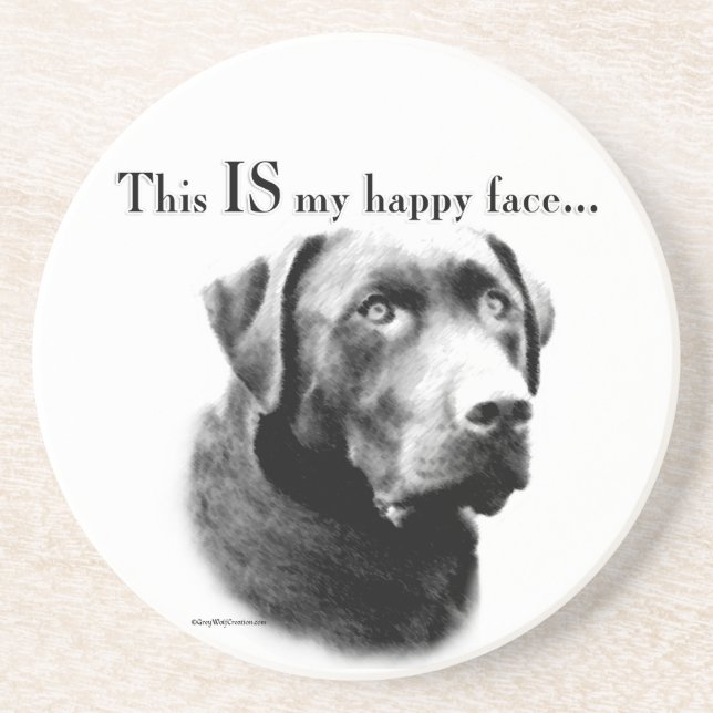 Lab Happy Face Coaster (Front)
