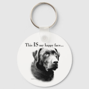 Lab Happy Face Keychain