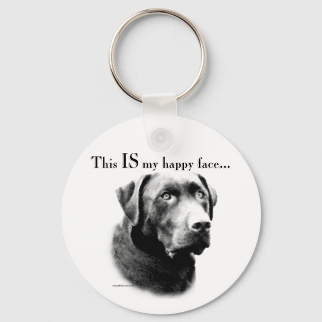 Lab Happy Face Keychain (Front)