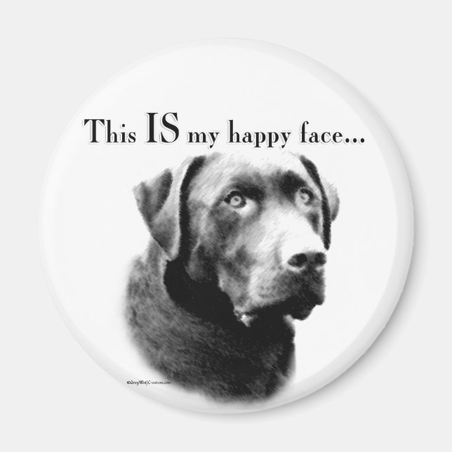 Lab Happy Face Magnet (Front)