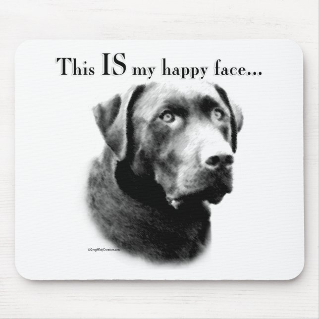 Lab Happy Face Mouse Pad (Front)
