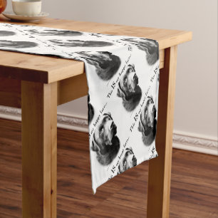 Lab Happy Face Short Table Runner