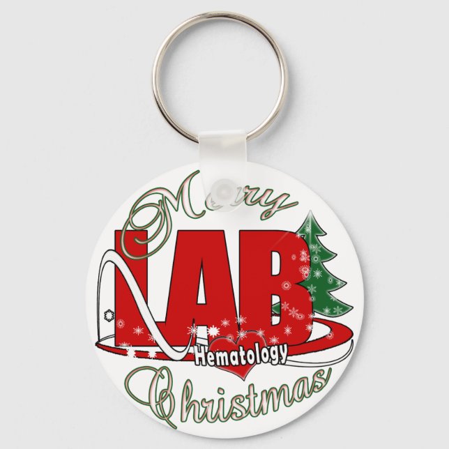 LAB HEMATOLOGY CHRISTMAS KEYCHAIN (Front)