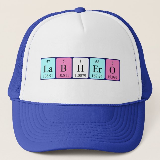 Lab Hero periodic table name hat (Front)