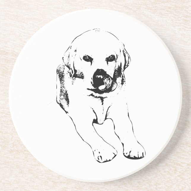 Lab lick coaster, merry neat coaster (Front)