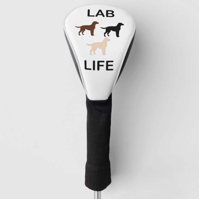 lab life all colours silhouettes golf head cover (Front)