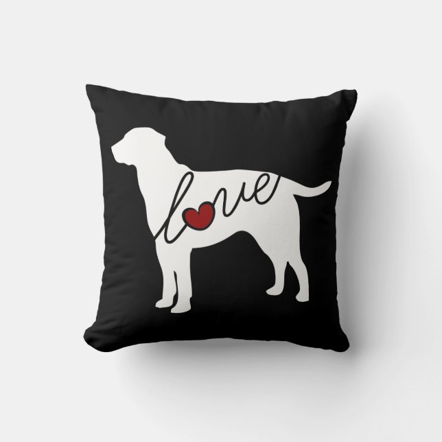 Lab Love Throw Pillow (Front)