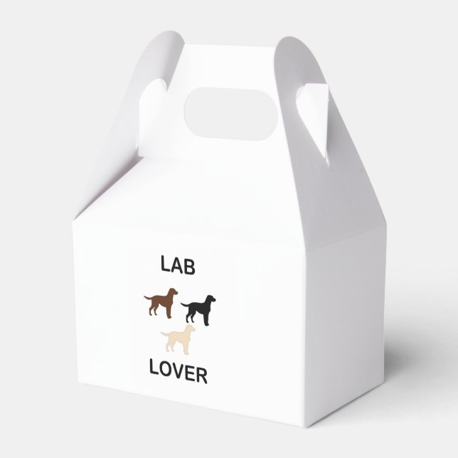 Lab Lover all colours silhouettes Favor Box (Front Side)