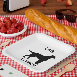 lab lover paper plate