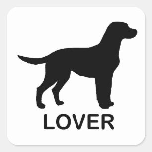 lab lover square sticker