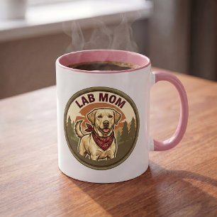 Lab Mom Coffee Mug   Labrador Mom Gift   Vintage