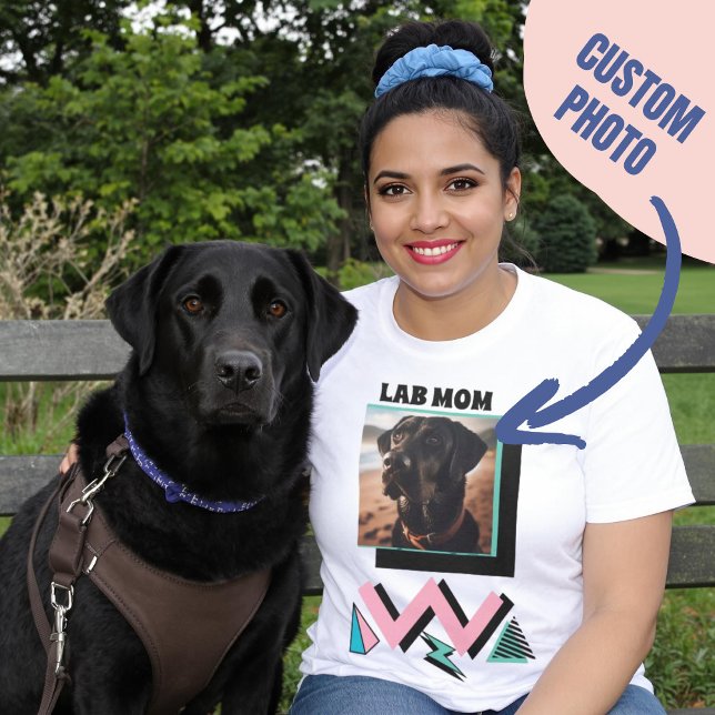 Lab Mom Custom Dog Photo Gift for Labrador Owner T-Shirt (Lab Mom Custom Dog Photo Gift for Labrador Owner T-Shirt)