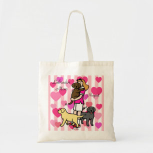 Lab Mom in the Pink Shirt 2 Tote Bag