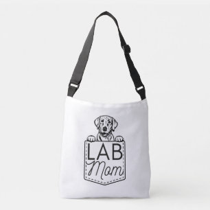 “Lab Mom” Peek-a-Boo Cross-Body Tote