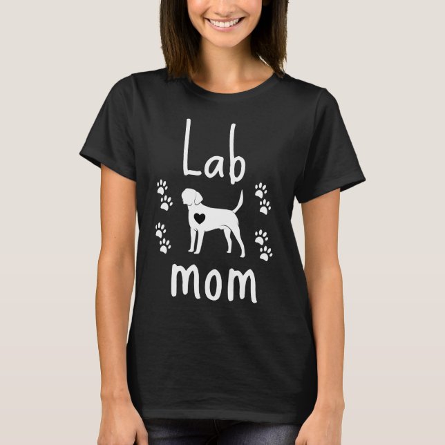 Lab Mom Vector Labrador Retriever T-Shirt (Front)