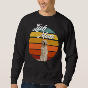 Lab Mom Yellow Labrador Retriever Retro Trendy Cut Sweatshirt
